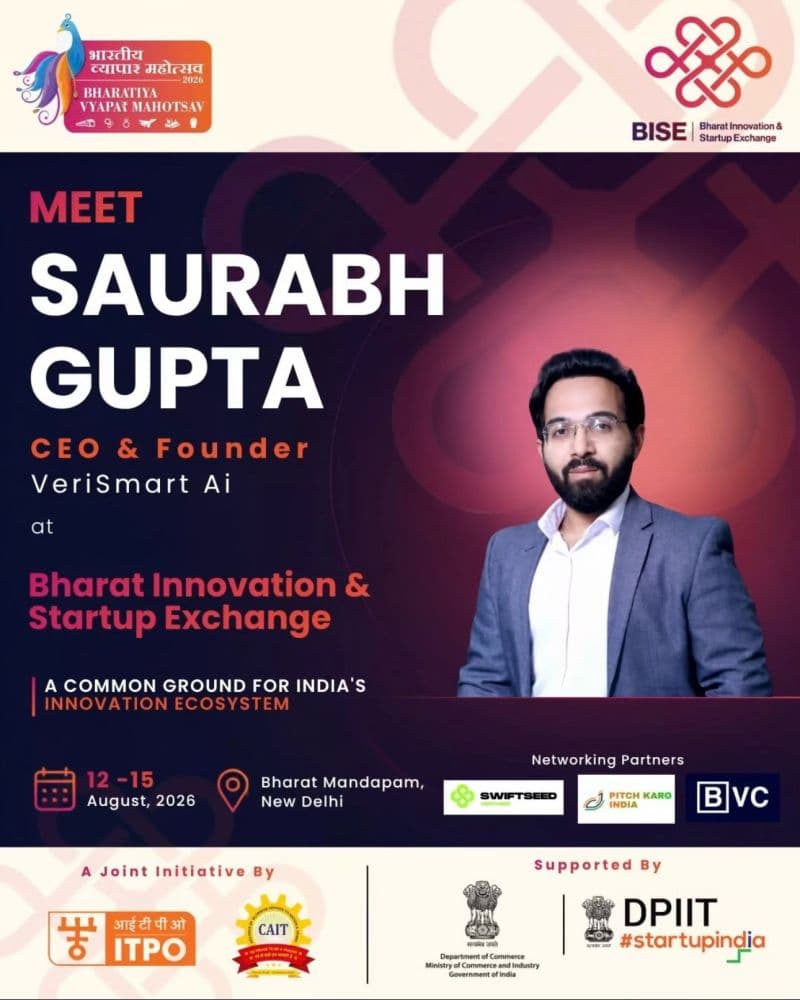 Saurabh Gupta at Bharatiya Vyapar Mahotsav 2026, Bharat Mandapam, New Delhi